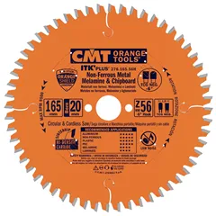 CMT ITK Plus Ultra tenký kotouč na lamino, plast a neželezné kovy - D168x1,8 d20 Z52 HW