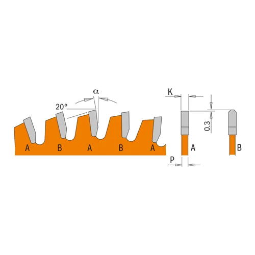 CMT ITK Plus Ultra tenký kotouč na lamino, plast a neželezné kovy - D168x1,8 d20 Z52 HW