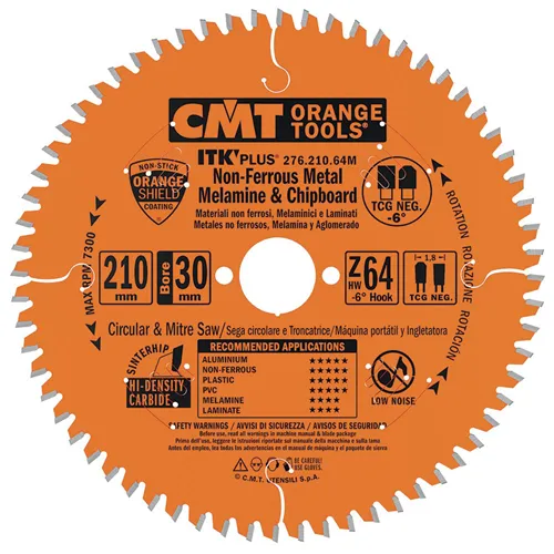 CMT ITK Plus Ultra tenký kotouč na lamino, plast a neželezné kovy - D184x1,8 d20 Z48 HW