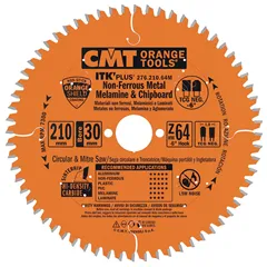 CMT ITK Plus Ultra tenký kotouč na lamino, plast a neželezné kovy - D250x2,6 d30 Z80 HW