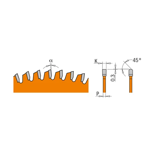 CMT Industrial Pilový kotouč na lamino a DTD - D165x2,2 d20 Z56 HW