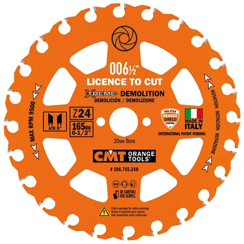 CMT XTreme Pilový kotouč na demoliční práce - D165x2,3 d20 Z24 HW