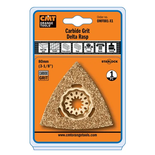 CMT Starlock Delta rašple cihlu a beton - 80 mm, Carbide Grit