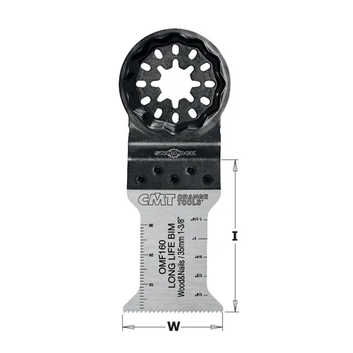 CMT Starlock Ponorný pilový list na dřevo a kov - 35 mm, BIM, Long Life, 50ks