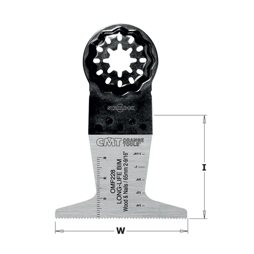 CMT Starlock Ponorný pilový list na dřevo a kov - 65 mm, BIM, Long Life, 50ks