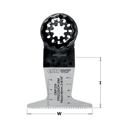 CMT Starlock Ponorný pilový list na dřevo - 65 mm, BIM, Long Life, japonské ostří, 50ks
