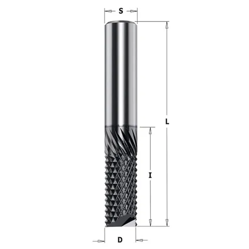 CMT 151 CHROME Fréza na kompozity - D8x25 L60 S=8 HWM
