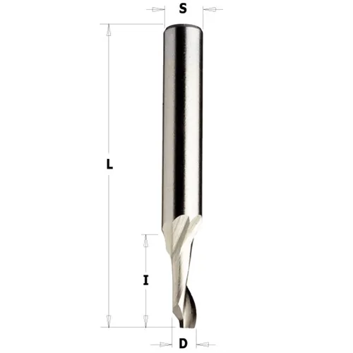 CMT 188 Spirálová fréza na ALU a PVC - D3x12 L60 S=8mm HSS