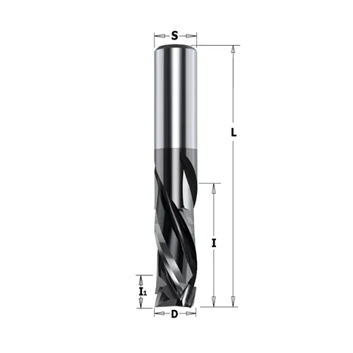 IGM 190C DLCS Chrome Drážkovací spirálová fréza HWM - D9,52x22,2 I1=4,8 L76,2 S=9,52 Z2+2