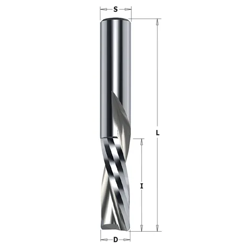 IGM 192 Drážkovací spirálová fréza negativní HWM Z2 - D6x27 L70 S=6
