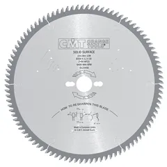 CMT Chrome Shield Pilový kotouč pro Corian a silnostěnné plasty - D160x2,2 d20 Z48 HW