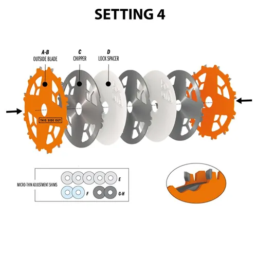 CMT Sada drážkovacích kotoučů DADO PRO - D203x6,2-20 d30 Z12 HW