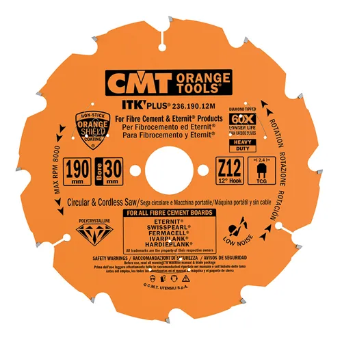 CMT ITK Plus Diamantový pilový kotouč na cementotřískové desky - D168x1,8 d20 Z10