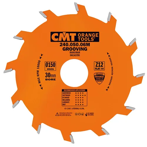 CMT Industrial Drážkovací kotouč - D150x2 d30 Z12 HW