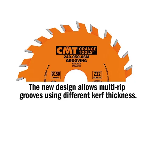CMT Industrial Drážkovací kotouč - D150x2 d30 Z12 HW