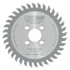 CMT Industrial Drážkovací kotouč pro CNC - D150x3 d30 Z36 HW
