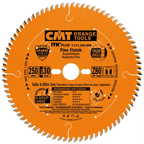 CMT ITK Plus Ultra tenký kotouč pro příčné finální řezy - D300x2,6 d30 Z96 HW