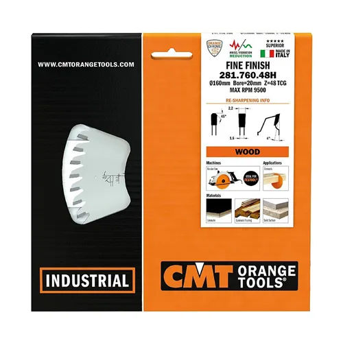 CMT Orange Chrome Pilový kotouč na lamino a kompozity - D160x2,2 d20 Z48 HW