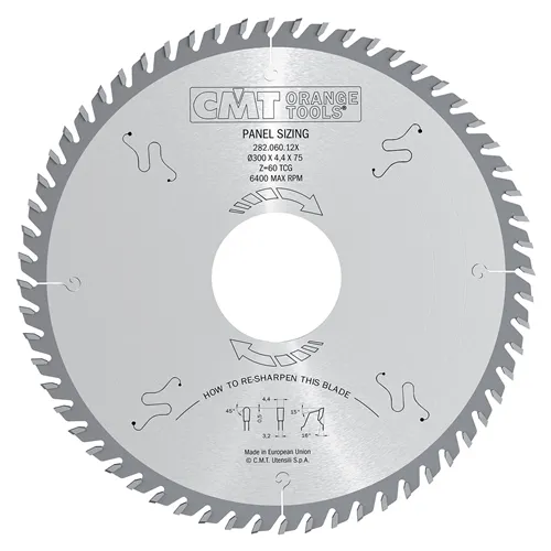 CMT XTreme Pilový kotouč pro velkoplošné pily - D350x4,4 d80 Z72 16° HW Odhlučněný