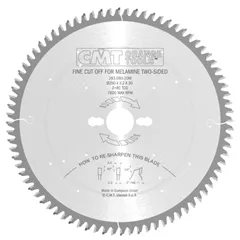 CMT Chrome Shield Pilový kotouč na lamino bez předřezu - D250x3,2 d30 Z80 HW
