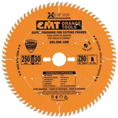 CMT Orange Chrome Pilový kotouč na profilové lišty - D250x3,0 d30 Z80 HW