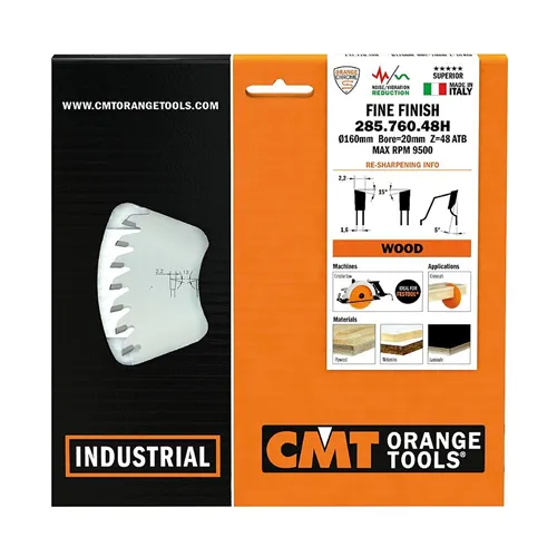 CMT Orange Chrome Pilový kotouč pro finální příčné řezy - D160x2,2 d20 Z48 HW