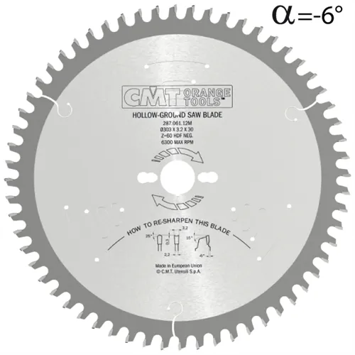 CMT XTreme Pilový kotouč na lamino bez předřezu, neg. úhel - D220x3,2 d30 Z42 HW