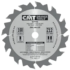 CMT Industrial Pilový kotouč pro podélné řezy - D160x16 Z12 HW