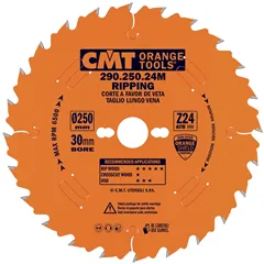 CMT Industrial Pilový kotouč pro podélné řezy - D250x2,8 d30 Z24 HW