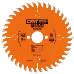 CMT Industrial Pilový kotouč pro elektronářadí, finální řez - D120x1,8/1,2 d20 Z40 HW