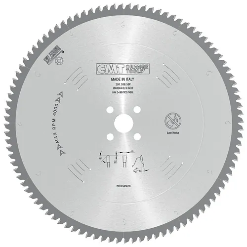 CMT XTreme Pilový kotouč na lamino, plast a neželezné kovy - D400x3,8 d32 Z96 HW Odhlučněný