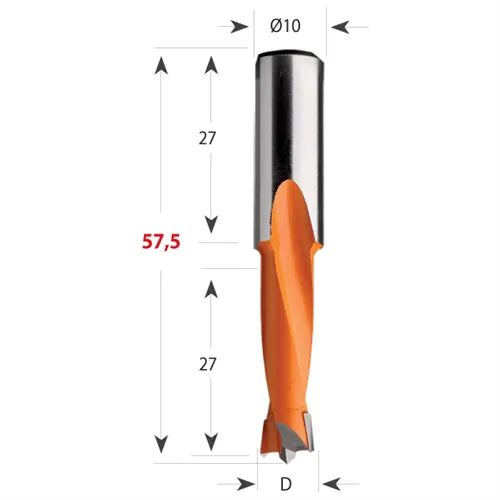 CMT 310 Vrták kolíkovací neprůchozí HW - D4x27 S=10x27 L57,5 P
