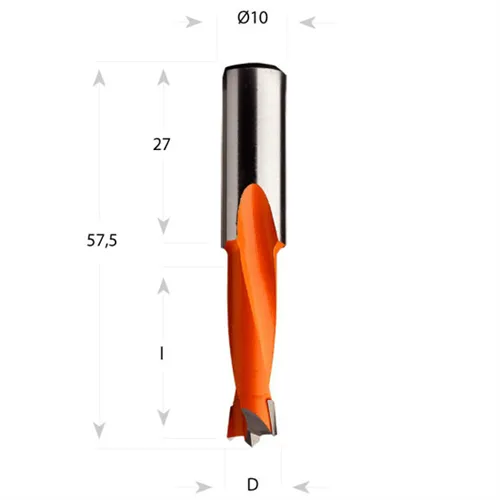 CMT 310 Vrták kolíkovací neprůchozí HW - D9,52x27 S=10x27 L57,5 P