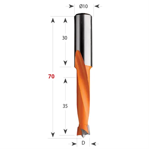 CMT 311 Vrták kolíkovací neprůchozí HW - D4x35 S=10x30 L70 P