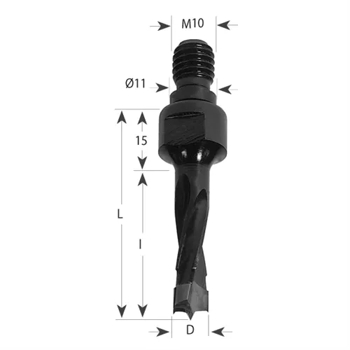 CMT Vrták kolíkovací S=M10, 11x4 HW - D10x30 LB45 L