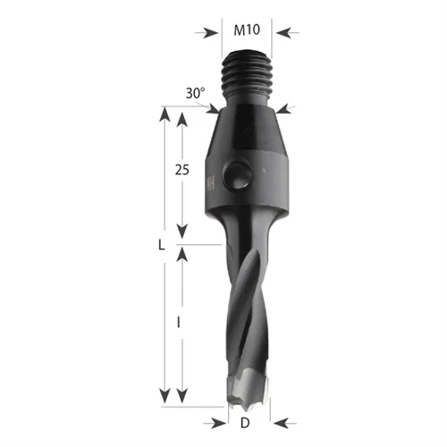 CMT Vrták kolíkovací S=M10, 30° HW - D5x30 LB55 P