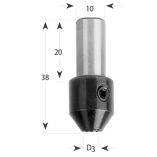 CMT 364 Redukční hlavička pro spirálový vrták - D2 S=10x20 L38