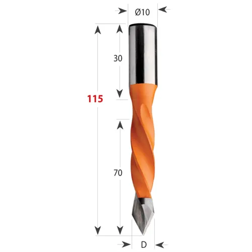 CMT 381 Vrták kolíkovací průchozí HW - D5x70 S=10x20 L115 P