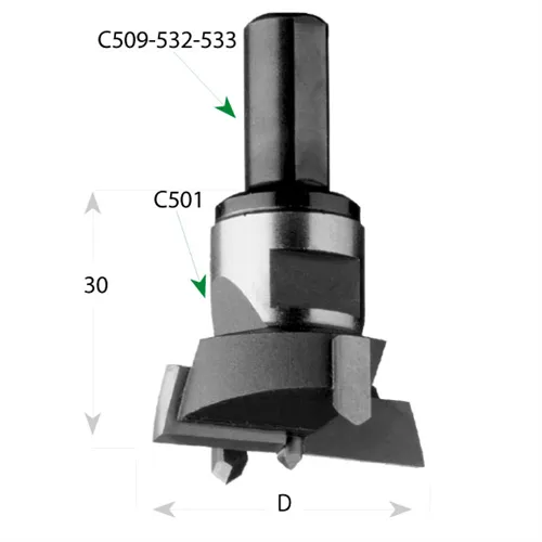 CMT 501 Sukovník šroubovací výměnný - D20 L30 HW P