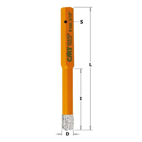 CMT 552 Diamantový vrták s chladícím voskem - D16x40 L80