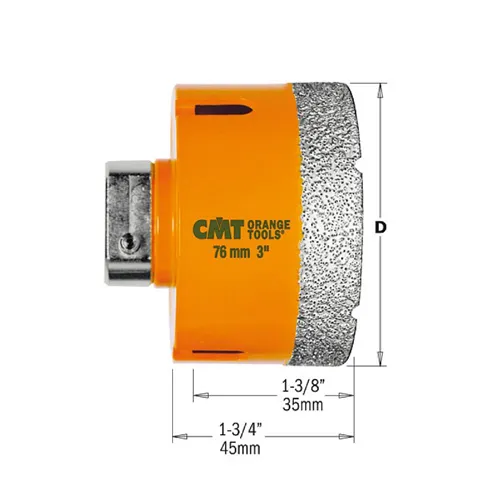 CMT C552 FASTX4 Diamantová vrtací korunka - D55x35 L45