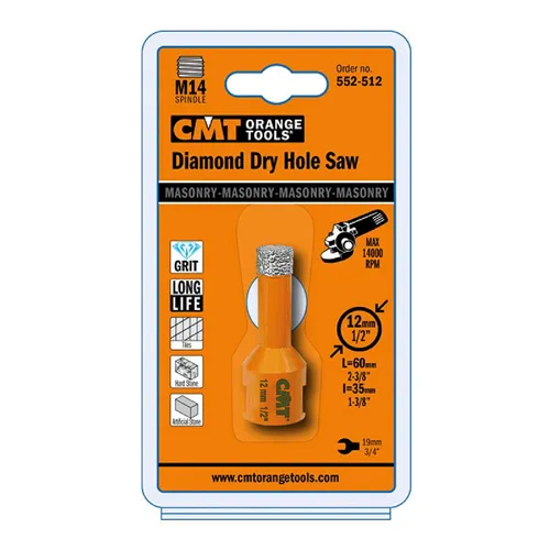 CMT 552 Diamantový vrták M14 s chladícím voskem - D25x40 L60