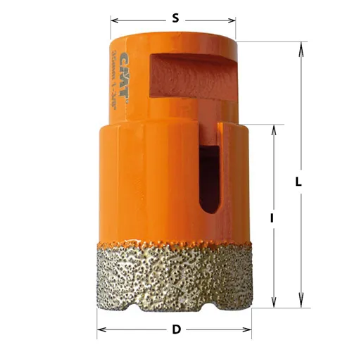 CMT 552 Diamantový vrták M14 s chladícím voskem - D35x40 L60