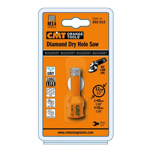 CMT 552 Diamantový vrták M14 s chladícím voskem - D35x40 L60