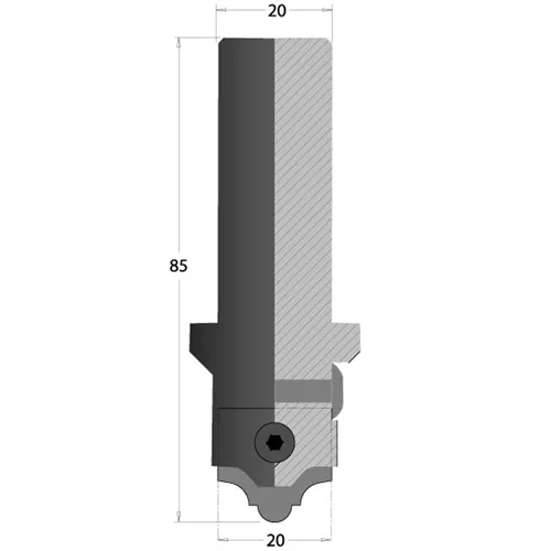 CMT 616 Sada na CNC profilování, fréza + 22 profilových HW nožů