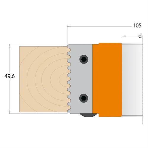 CMT 694 Fréza na spoje spárovky MAN - D105x50 d40 Z2 ALU