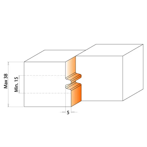 CMT 694 Fréza na spoje dvojzub MAN - D120x40 d50 Z2 ALU