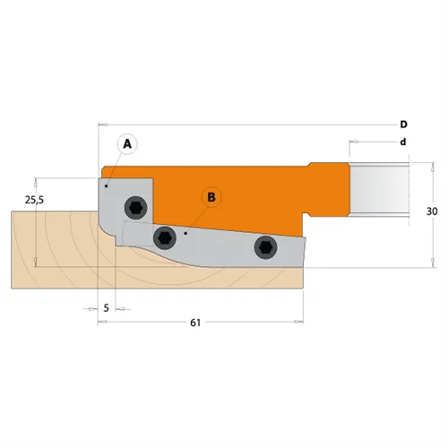 CMT 694 Výplňová fréza MAN - D183x30 d30 Z2+2 ALU