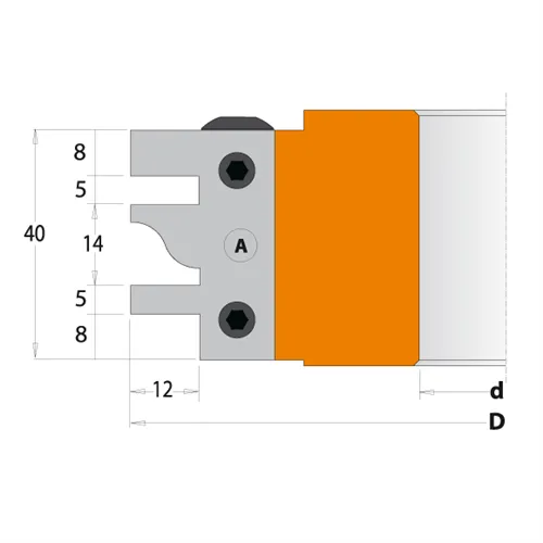 CMT 694 Profil-kontra fréza na rám MAN - D120 d30 Z2 ALU