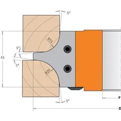 CMT 695 Nůž pro 694.004 - pár žiletek R=12+18mm